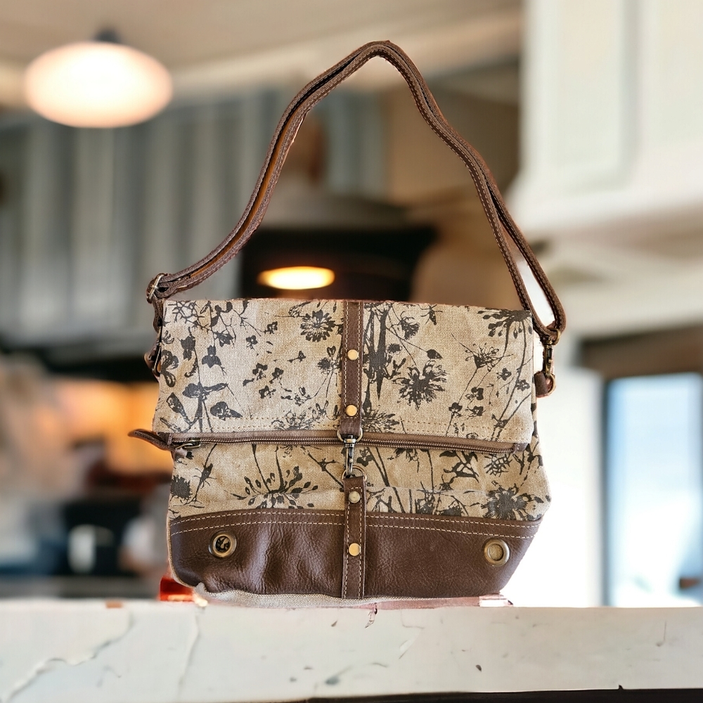Floral Accent Crossbody Bag